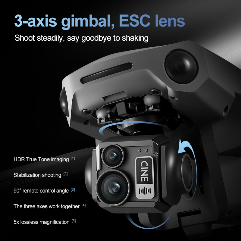 8K 3 Axis Gimbal Brushless 7.2 - Drone Mapping avis et prix