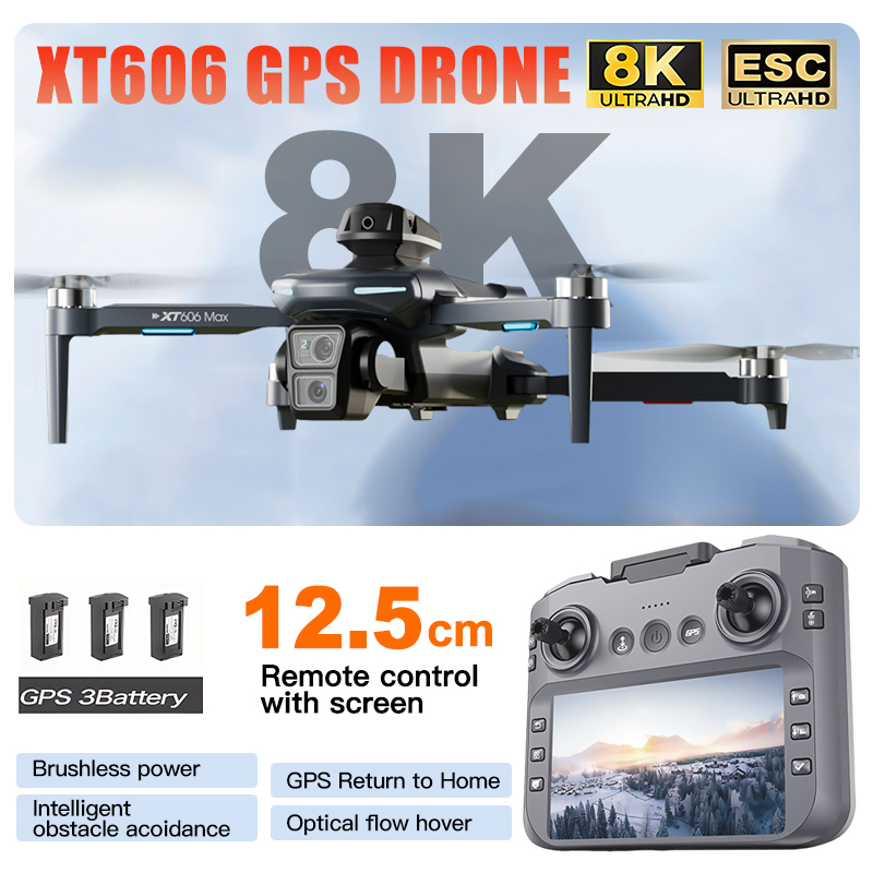 XT606 MAX 3 battery Drone 4k 8 - Drone Multispectral avis et prix