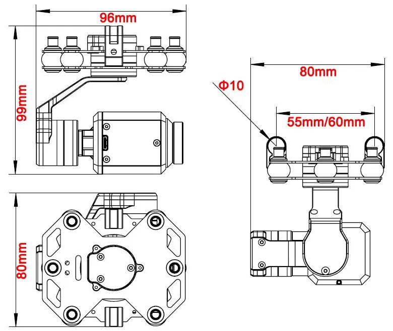 Tarot TL3T20 3-axis Gimbal 640 - Drone Aerial Photography avis et prix