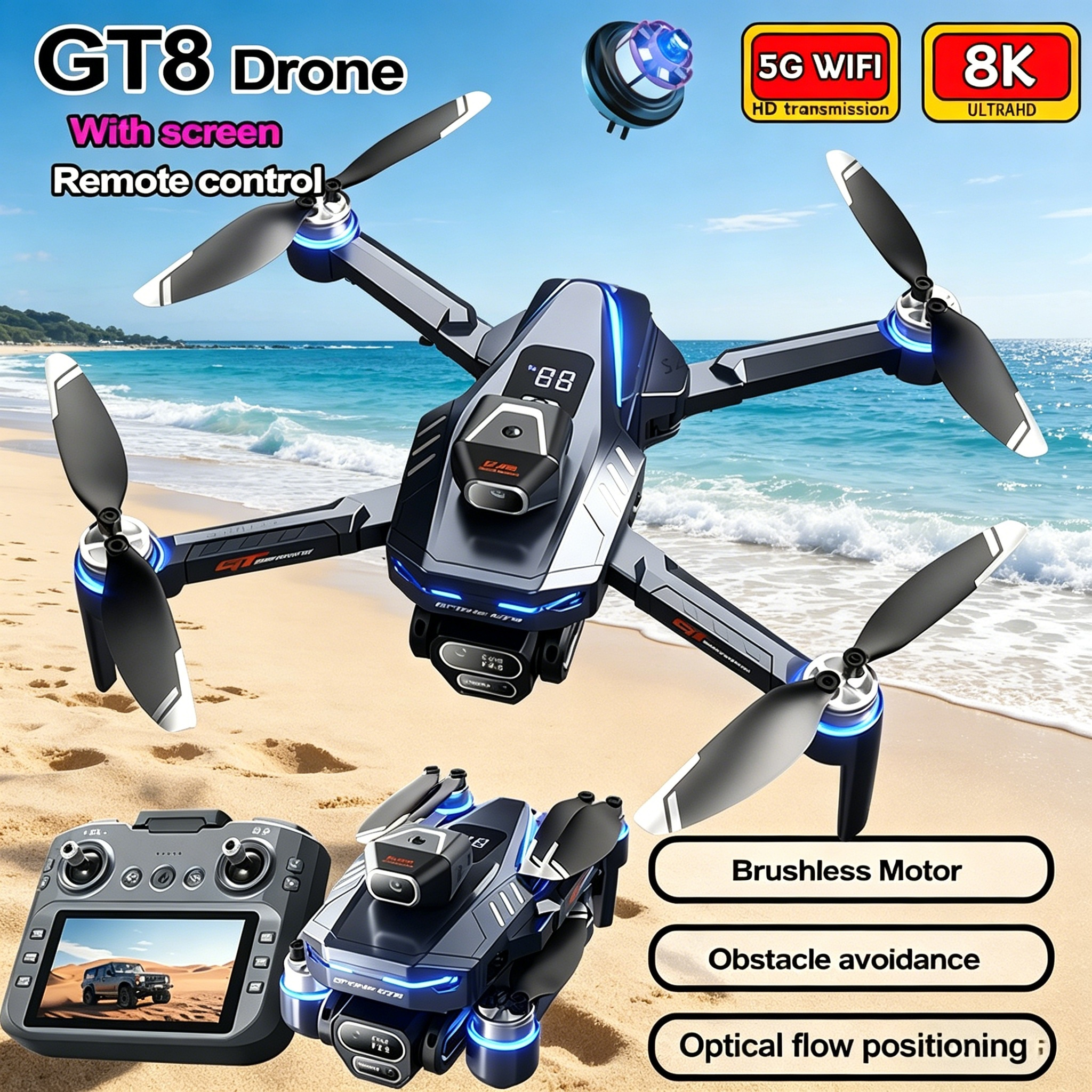 New Drone GT8 8K Professional  - Drone Multispectral avis et prix